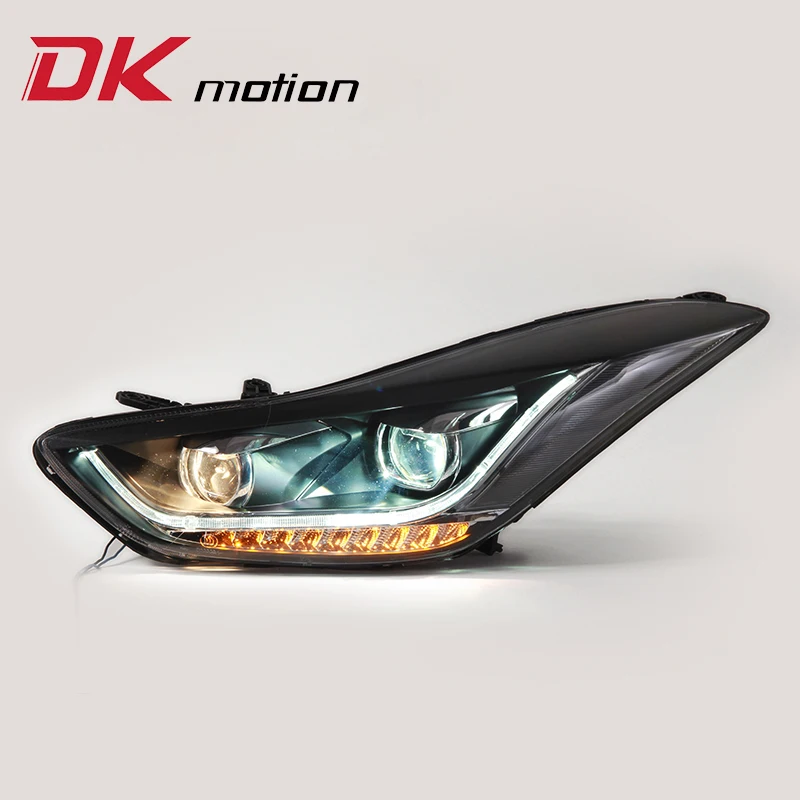 

DK Motion Modified Car Headlamp Led Headlight For Hyundai Elantra 2012 With Daytime running lights Flowing light