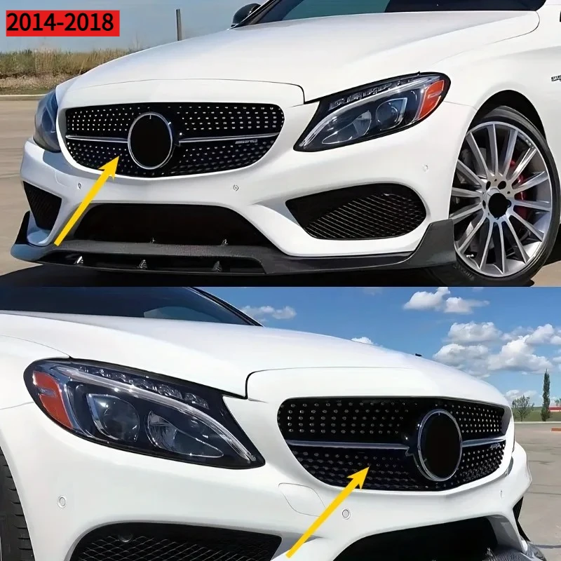 

Спортивная эстетика, улучшение автомобиля, для Mercedes Benz C-Class W205 2014-2018, модификация передней решетки - дизайн звездной ночи