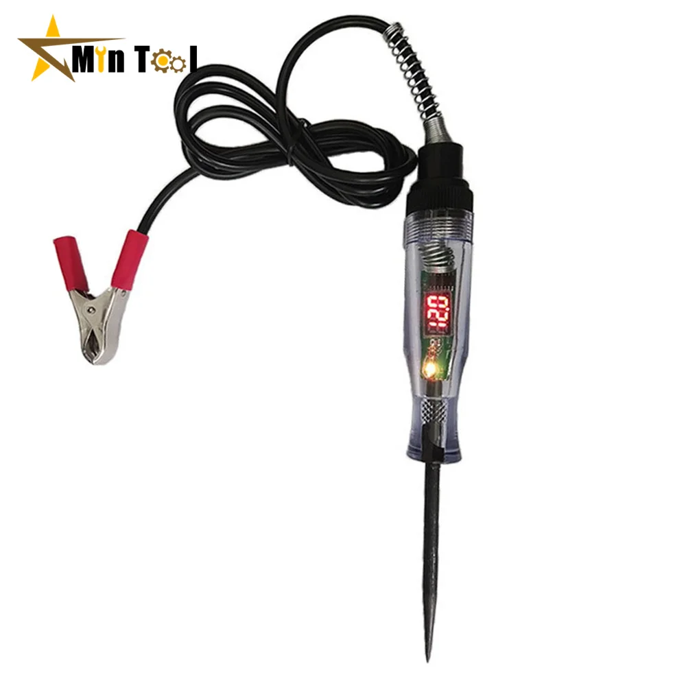 Auto 6-24 V DC Car Truck Voltage Circuit Tester Car Test Long Probe Pen Light Bulb Automobile Car Test Polarity Pen Tools