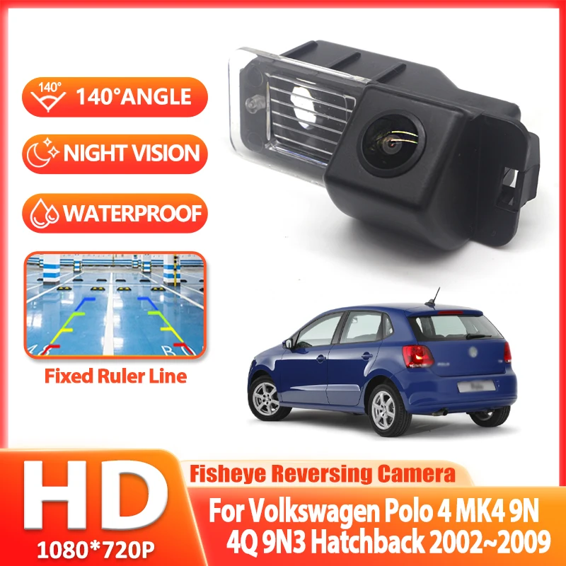 Backup Rear View Camera for Volkswagen for VW Polo 4 2002~2008 2009 MK4 9N 4Q 9N3 Hatchback License Plate Camera Parking Camera