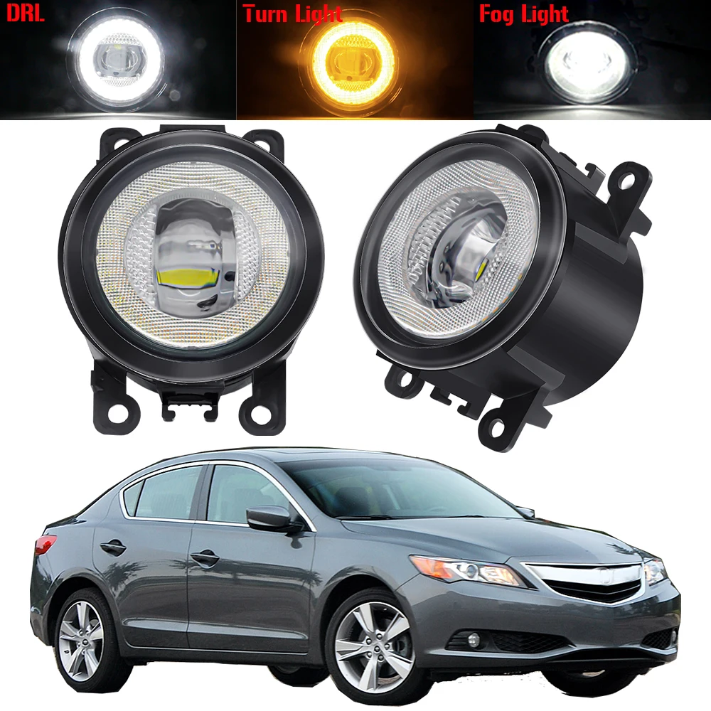 

2 X 30W 8000LM Car Angel Eye Fog Light Assembly H11 LED Fog Turn Signal Daytime Running Lamp DRL 12V For Acura ILX 2013-2016