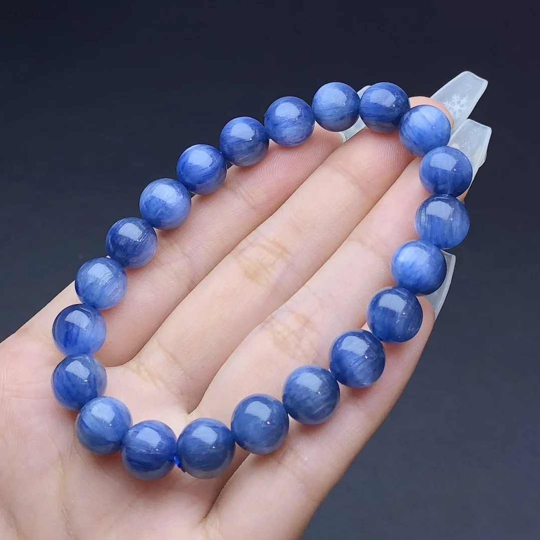 8MM Natural Kyanite Bracelet Colorful Gemstone Bead Strings Fashion Beautifully Jewelry For Men And Women 1PCS