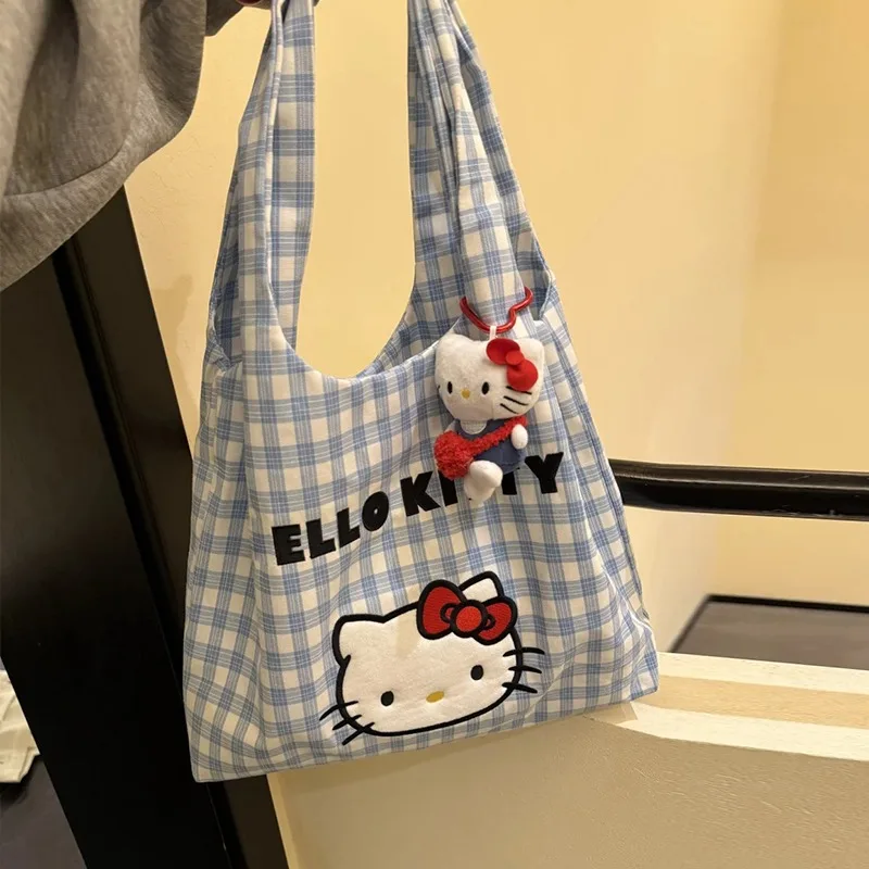 

Cute Style Hello Kitty Autumn Versatile Commuting Large Capacity Canvas Bag Tote Bag Single Shoulder Diagonal New Shoulder Bag