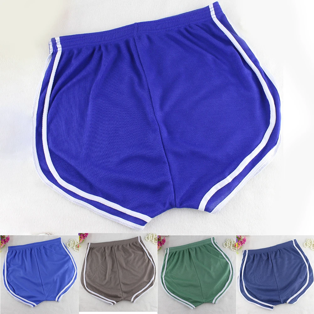 Mens Sexy Shorts Breathable Arrow Pants Sleep Bottoms Underwear Underpants Seamless Vertical Stripes Sports Male