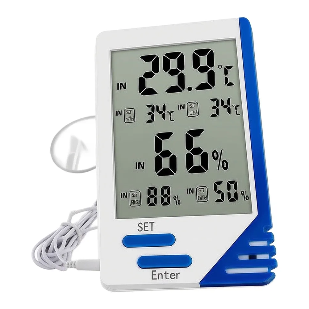 Thermometer Hygrometer for Refrigerator and Monitoring Supporting Wide Temperature Range and High Humidity Precision