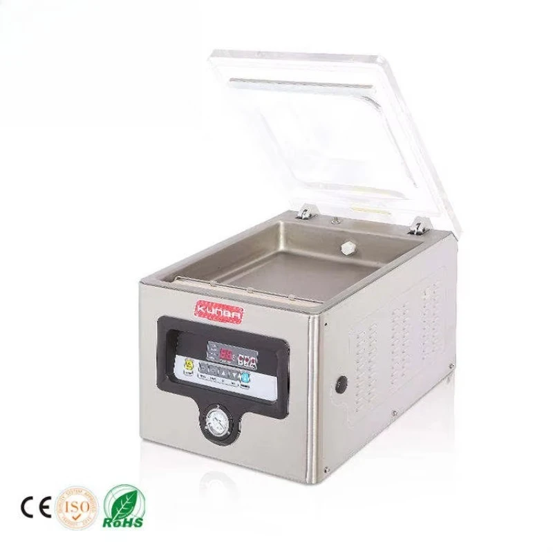 

KUNBA Commercial Single Chamber Electric Vacuum Sealer Packing Machine for Meat Rice Fish Food Film and Paper Material Packaging