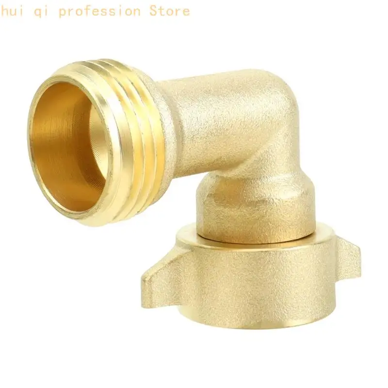 90-Grad-Wasserschlauch-Armaturen-Set, Messing-Wasseradapter mit Unterlegscheiben für Garten H8WE – Detail 5