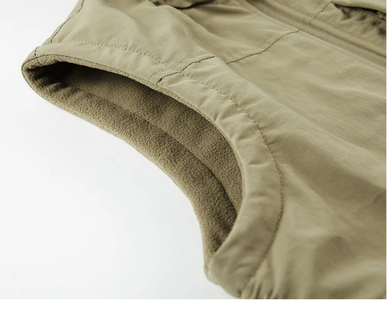 Wendbare Ärmellose Jacke Herrenweste Wintermantel Dicke Warme Fleece-Arbeitskleidung Oberteil Cargo-Weste Windbreaker Neue Mode – Detail 5