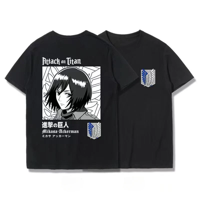 Japanese Anime T Shirt Scouting Legion Clothes Shingeki No Kyojin Tee Shirt Attack on Titan Giant Short-sleeve T-shir Men Women