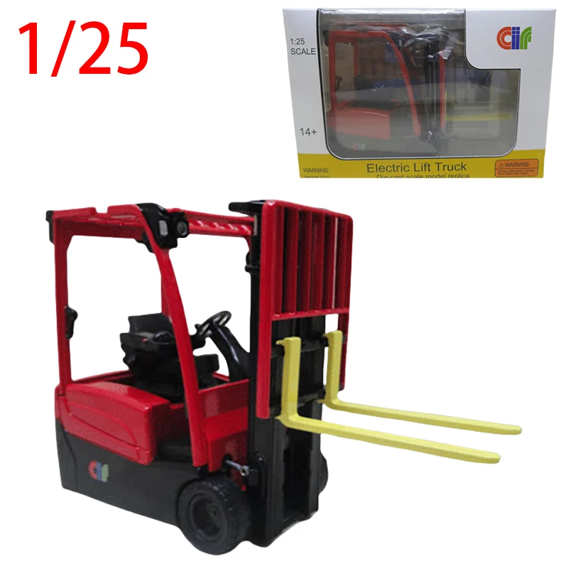 Diecast 1/25 Size Alloy Forklift Model Lift Truck Model Car Toys for Boys Collectible Ornament Souvenir Hobbies Original