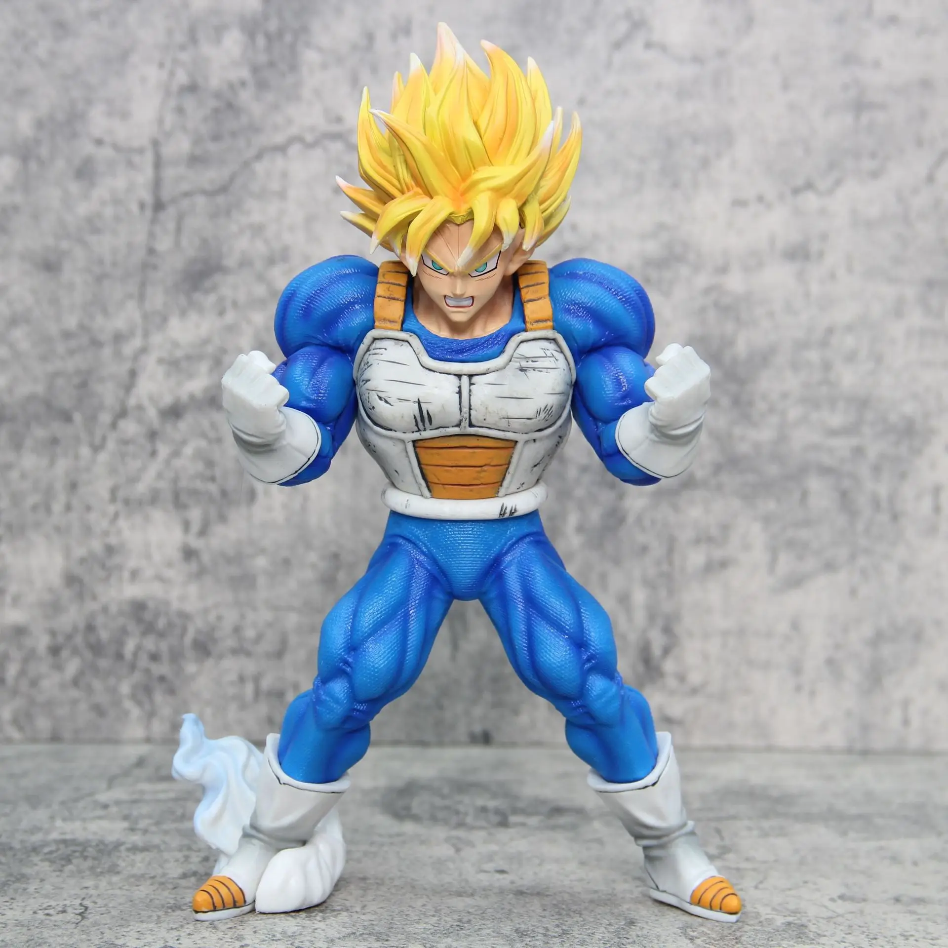 25cm Dragon Ball Muscle Goku Super Saiyan Exercise Anime Figure Model Statue Boy Collection Desktop Decoration Ornament Toy Gift