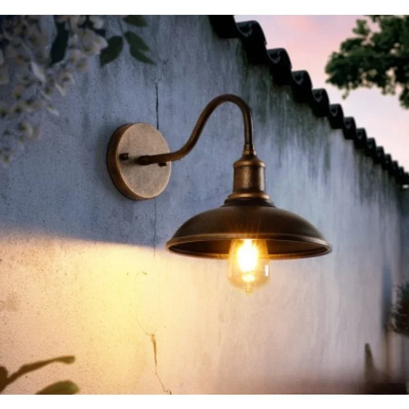 American Retro Nostalgic Outdoor Lamp Courtyard Dew Table Lamp Balcony Wall Lamp Outdoor Wall Light