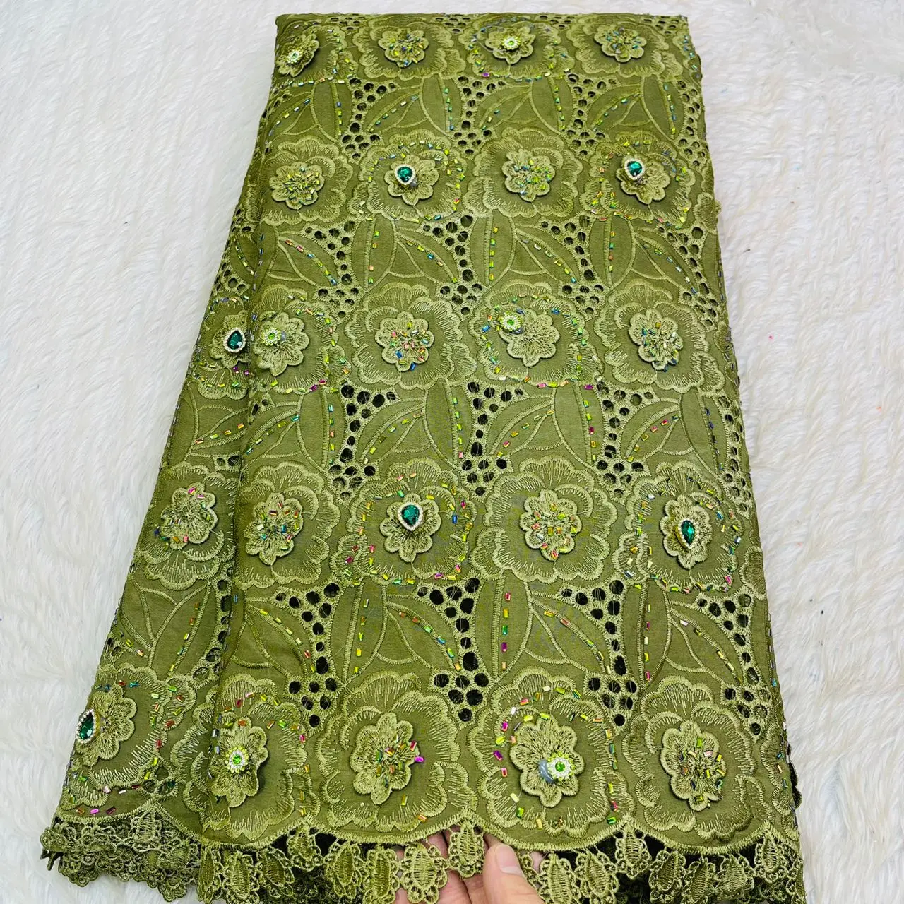 

African Lace Fabric 2025 High Quality,Cotton Fabrics By The Meter,Embroidery,Rhinestone,Linen,Prom Dresses,Tulle,Design,3D H99-1