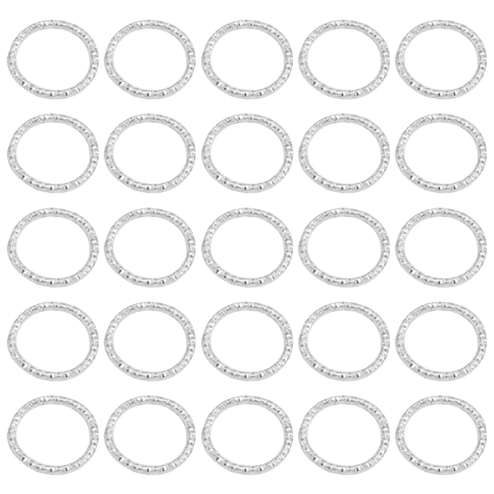 

100 PCS Ring Conch Hoop Earring Helix Jewelry Making Kit Connecting Rings Accessories Buckle Embossed