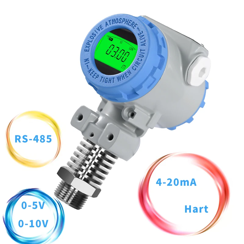 1m/2m/3m/5m High Temperature Water Liquid Level Senson Transmitter With LCD Display Diesel Oil Tank Level Transmitter