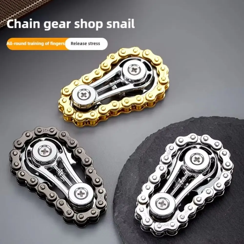 Chaîne dent volant Fidget Spinner anti-stress anxiété chaînes de vélo en métal EDC Spinner Fidget jouets pour enfants adulte jouet à main