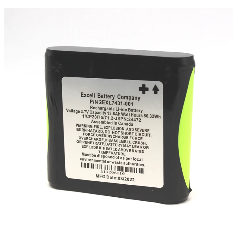 Baterai Li-ion 2EXL7431-001 untuk Top con FC300/500/600