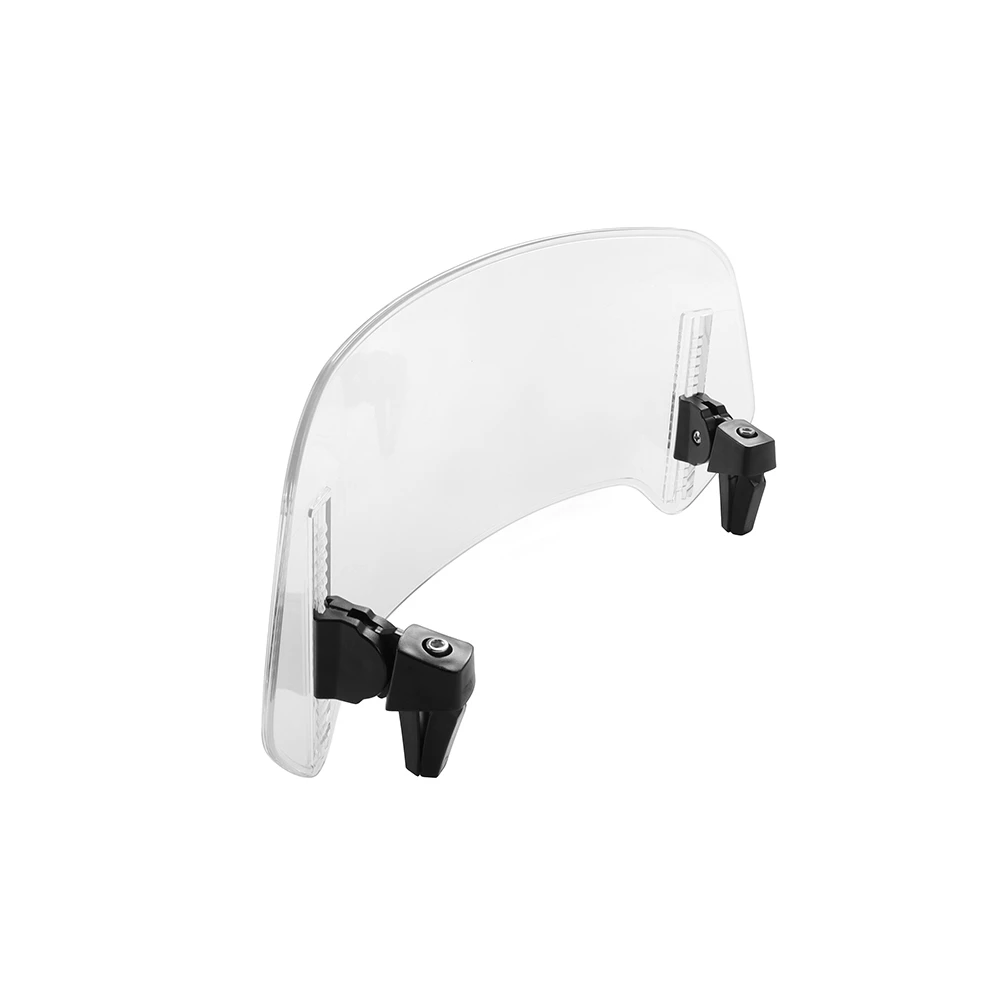 Universal MotorcycleWindshield Extension Adjustable Spoiler Clamp-On Windscreen Deflector