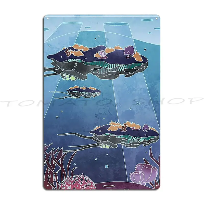 Subnautica Crashed Spaceship Poster Exploring The Lost River Ghost Leviathan Metal Signs