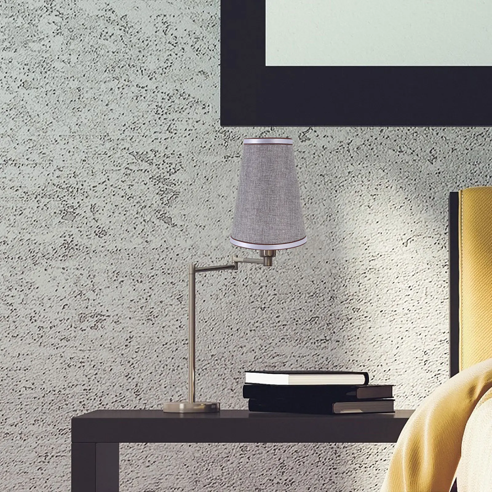 

E14 Cloth Lamp Shade Premium Linen Material Warm Light Diffuser for Living Room Dining Room Hotel Decoration Non-Fading Handmade