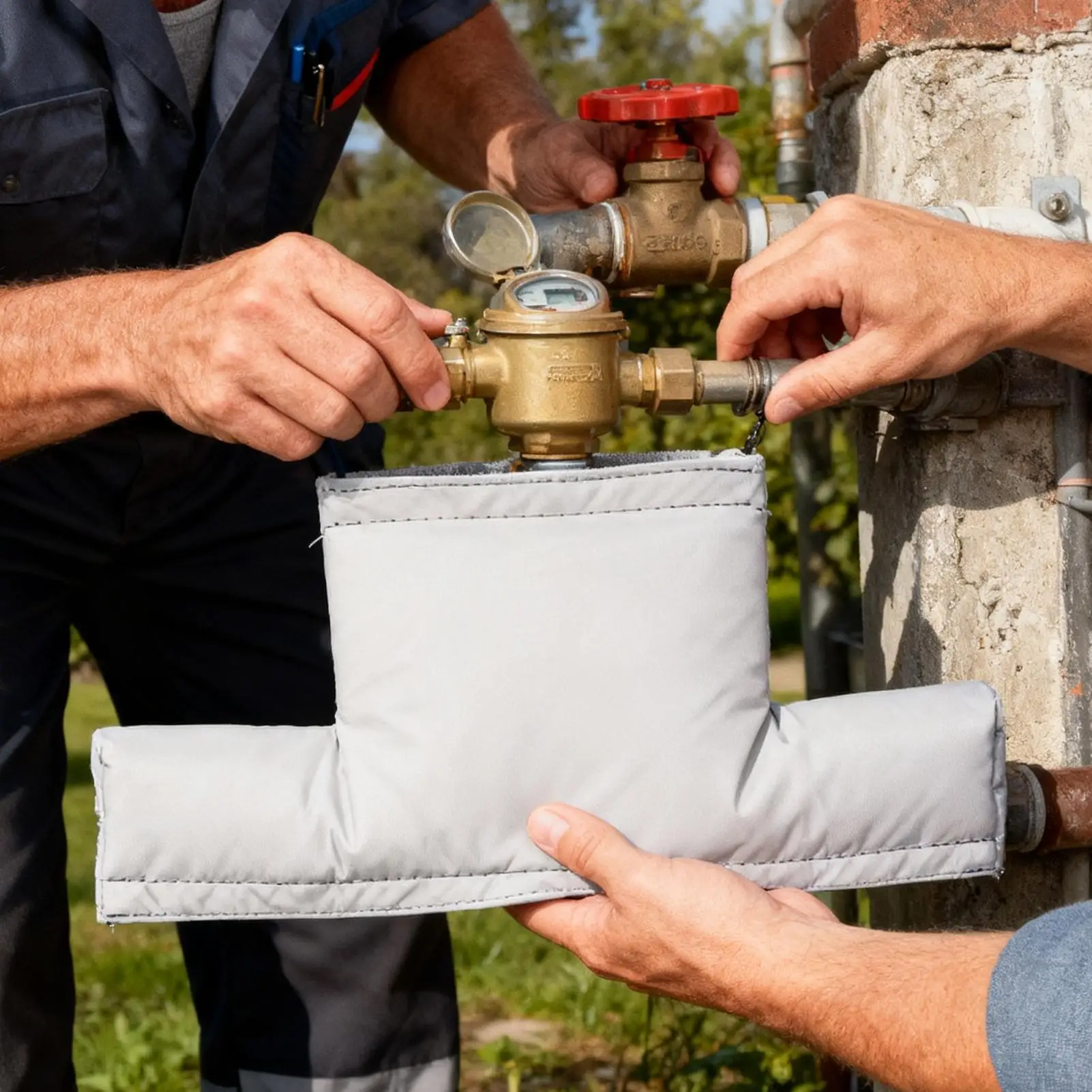 

Water Meter Cover Protective Reusable Frost-Proof Winter Water Pipe Freeze Protection Cover for Homeowners Renters Cold Weather