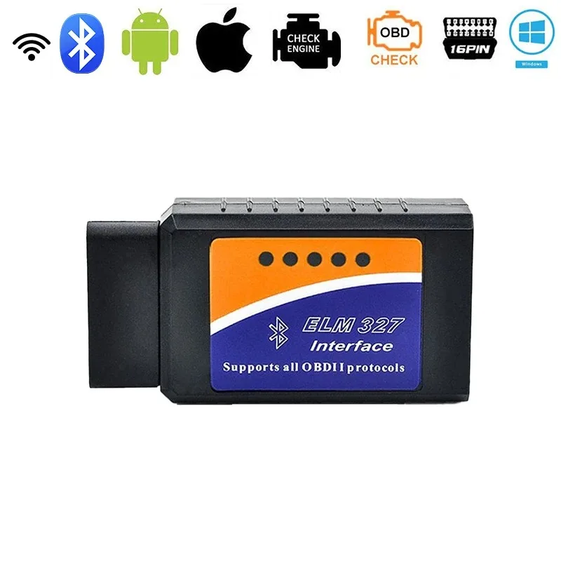 V1.5 V2.1 OBD ELM327 Bluetooth OBDII CAN BUS Check Engine Car Auto Diagnostic Scanner Tool Interface Adapter For Android PC IOS