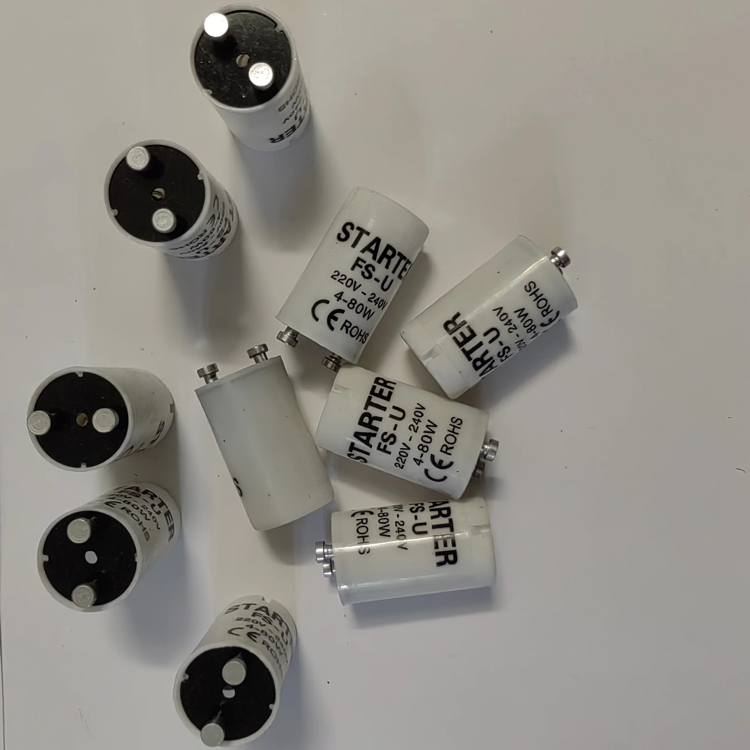 10pcs/lot Fluorescent Starters 4-80W 220V-240V Fluorescent Tube Fuse Starter CE ROHS Fuse Starters