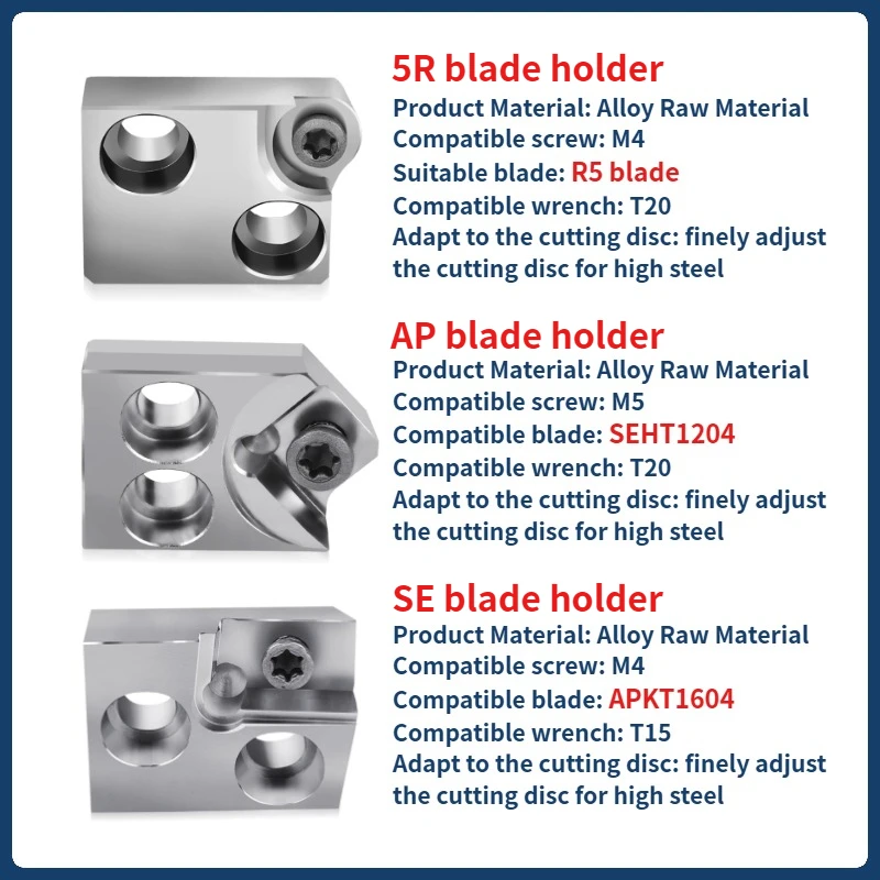 Fine Adjustment Equal Height Steel Cutter Head Adjustable Diameter AP/SE/5R Bridge Cutter Head With APKT1604 SEHT1204 RPMT1003