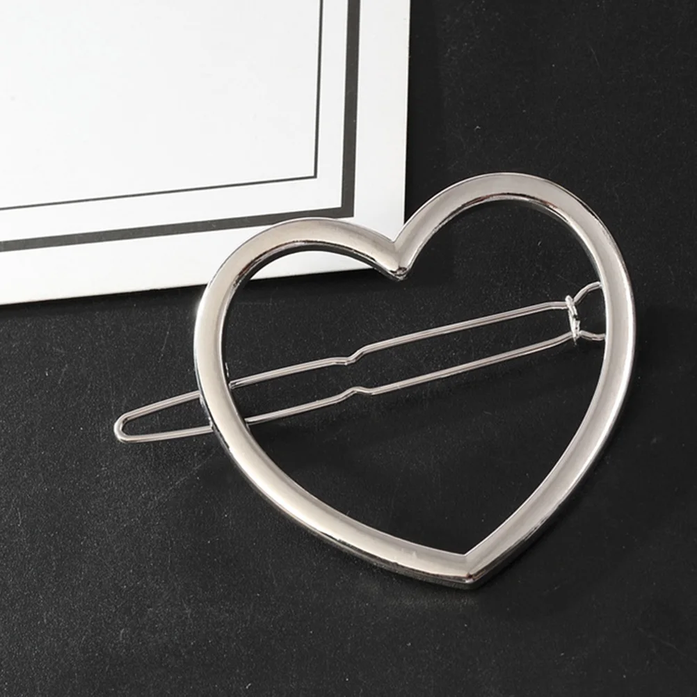 

4pcs Hollow Heart Clips Alloy Love Shaped Barrettes Girls Woman Gift For Wedding Daily Use Clamps Creative Hair