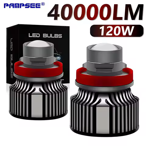H11 Led Fog Light Bulb Laser Lens H8 H9 9005 9006 HB3 9006 HB4 CSP Blue Green 6000K 3000K H7 Turbo Headlight Light For Car 12V