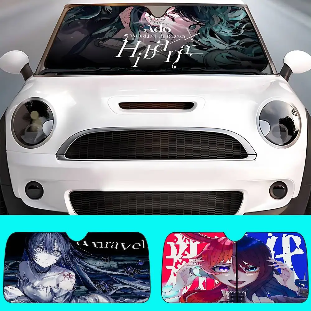 Ado Kyogen X Uta Car SunShade Windshield Funny Sun Shade Foldable UV Ray Sun Visor Protector Sunshade For Front Window