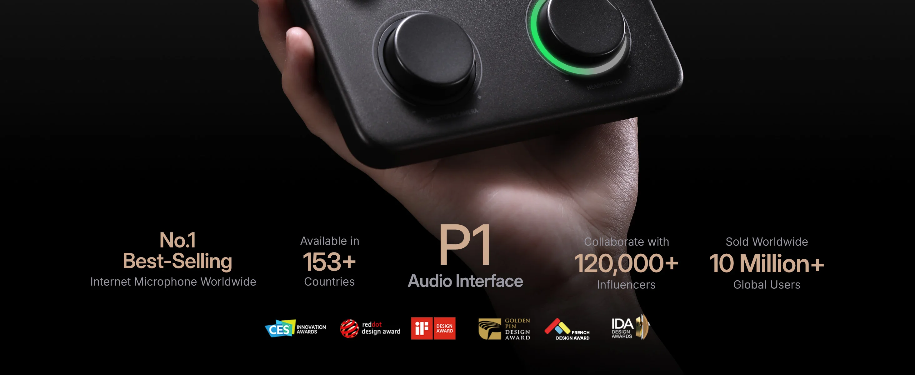 MAONO P1 Hybrid Audio-Interface mit 70dB Verstärkung für PC, Telefon, iPad, Gitarre, Auto-Gain, Loopback, ASIO für Podcast, Streaming, Musikaufnahme – Detail 2