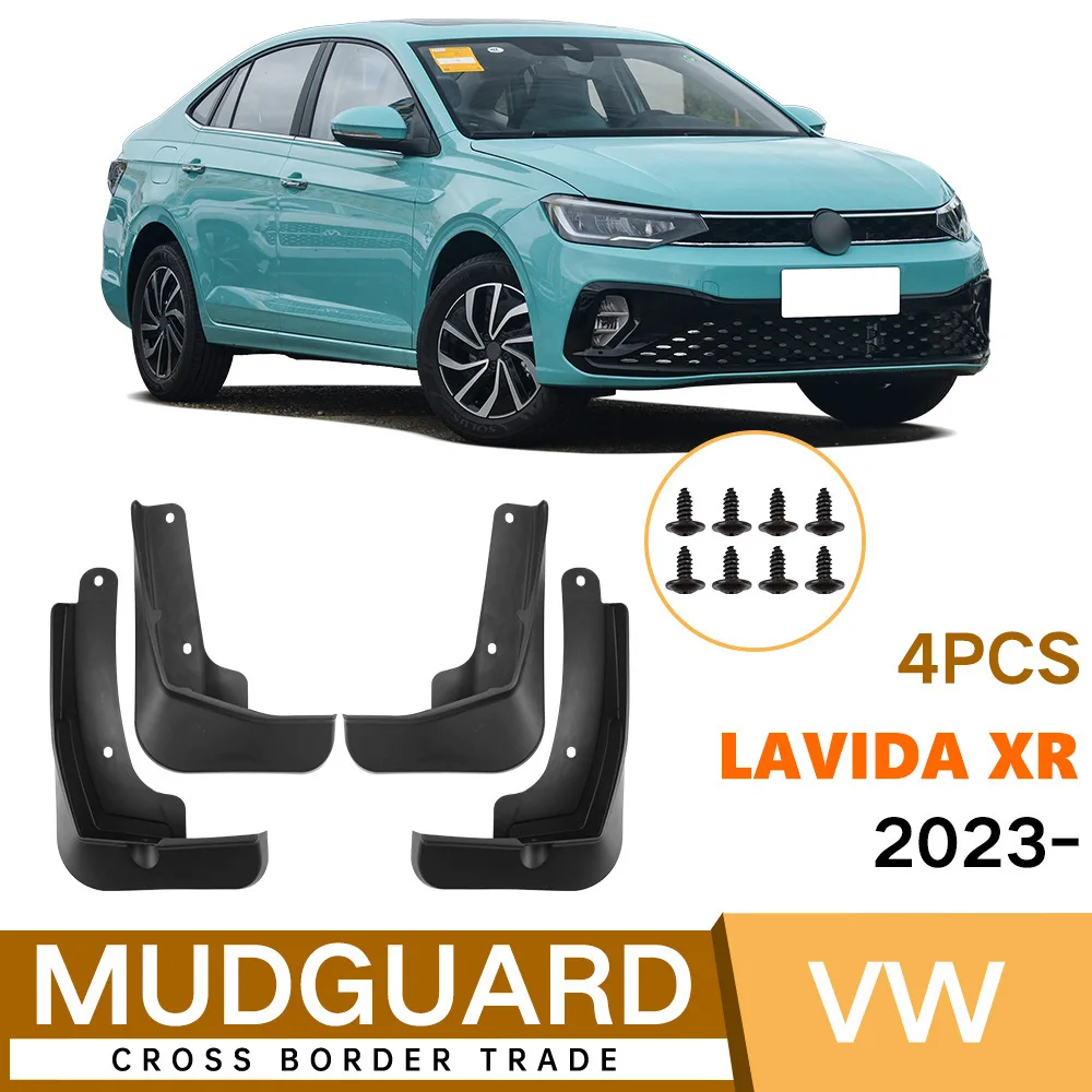 For 2023-2025 Volkswagen Lavida XR Front Rear Mud Flaps Mudguards Splash Guards ABS Plastic Accessories