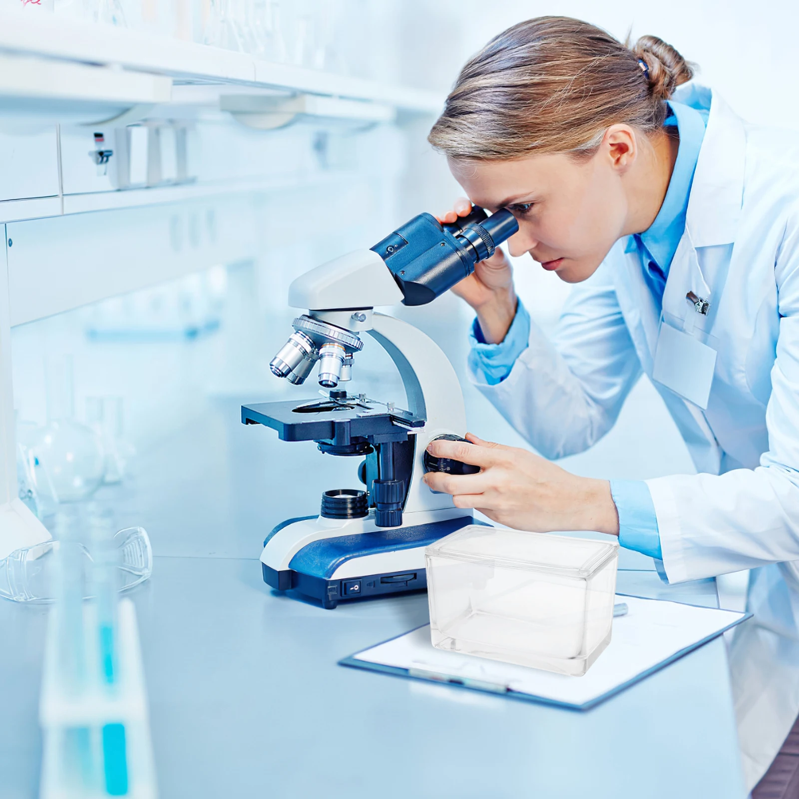 

Staining Glass Slide Horizontal Vertical Cylinder Rack Lab Bottle Microscope Jars Concave Cube Tank Specimen
