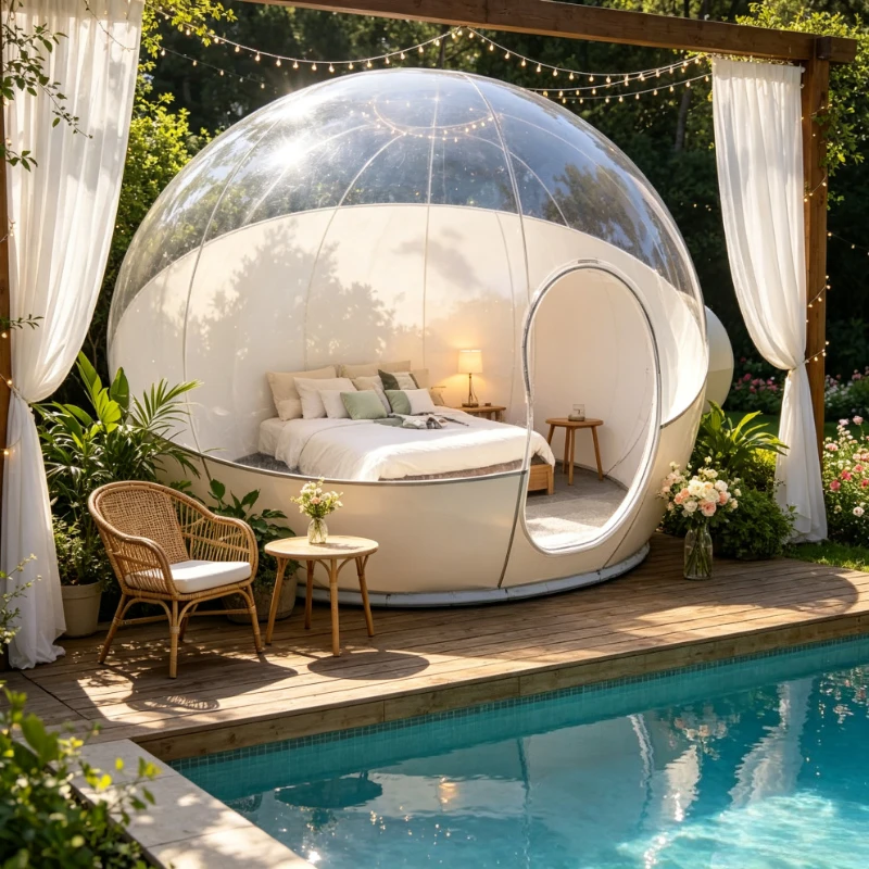 Customized Inflatable Starry Bubble Outdoor Camping Waterproof PVC Panoramic View Spacious Interior Portable Foldable Glamping