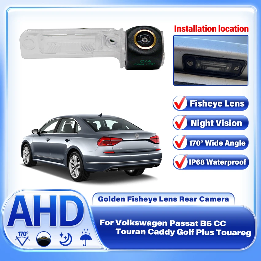 170° AHD 1920×1080P Special Vehicle Rear View Camera For Volkswagen For VW Passat B6 CC Touran Caddy Golf Plus Touareg Car