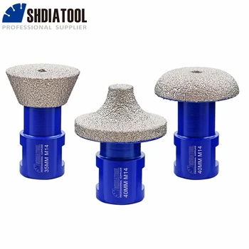SHDIATOOL-Diamond Milling Bits, gravação, polimento, terraço, granito, mármore, Coutertop, quartzo, Shaping Edge, linha M14, 1pc