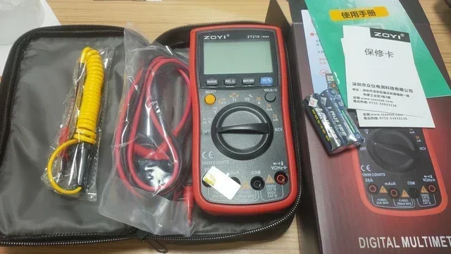 MultiDigitalMultimeter19999AnalogTesterZT219TrueRMSProfessionalMultimetroDIYTransistorCapacitorNCVTesters