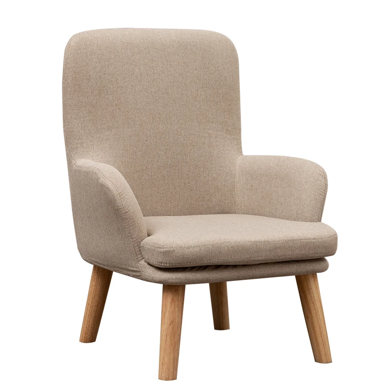 

Fabric, solid wood, small stool, household, high backrest, reading