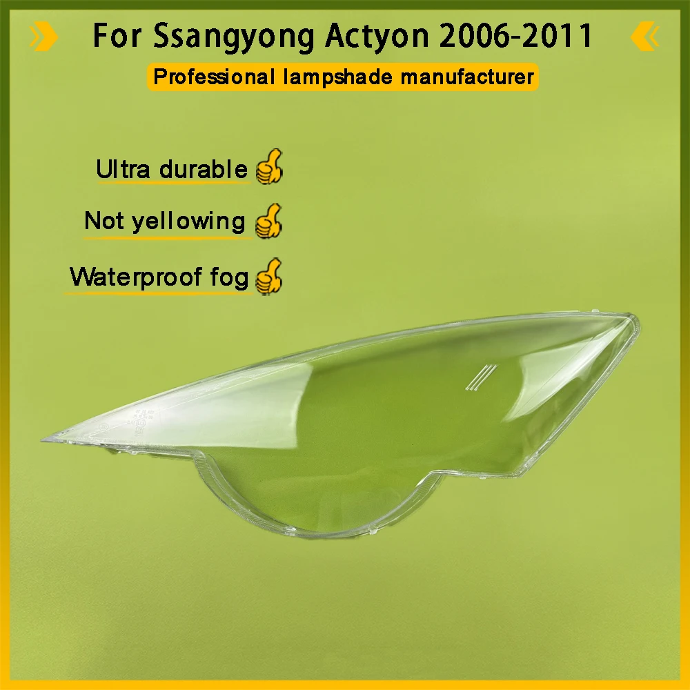 Für Ssangyong Actyon 2006-2011 Scheinwerfer Transparente Abdeckung Scheinwerfer Shell Lampenschirm Fall Plexiglas Ersetzen Original Objektiv