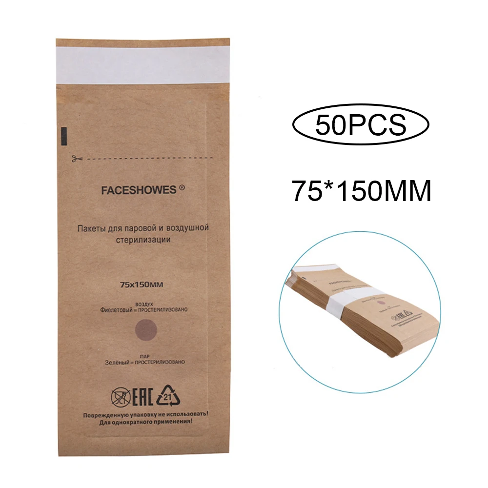 100/50/20 stücke Desinfektion Kraft Beutel Einweg Nagel Sterilisator Maniküre Beutel Sterilisation Desinfektion Maschine Sauber Beutel Taschen