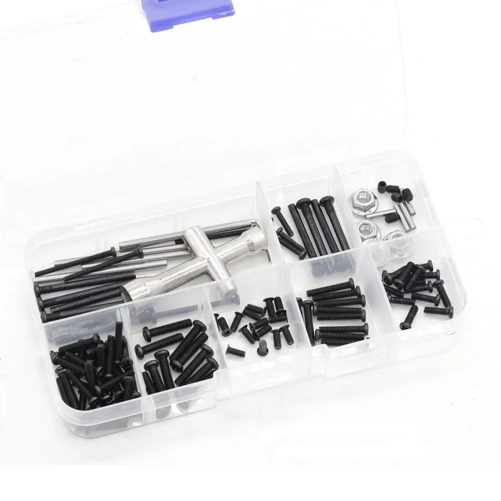 MJX 1/16 16207/16208/16209/16210/H6 RCカー フルスペック改造用ネジ＆ツールキット – 15種類のファスナー＆レンチ