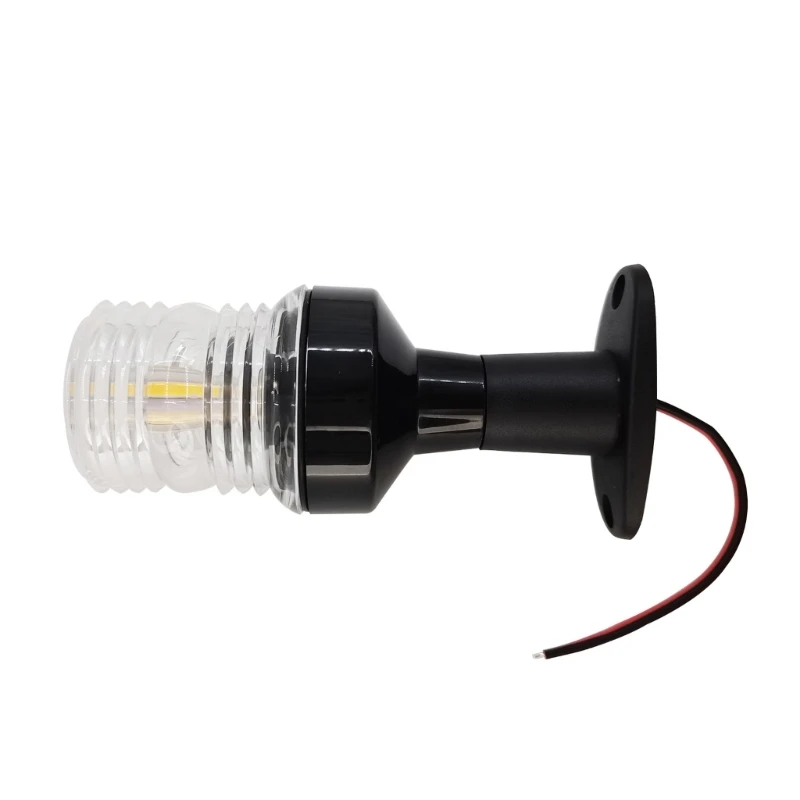 Marine Navigation Light 360 Degree Coverage LED Lamp 54x128mm White Suitable For Ships Boats Plastic Easy Installation 
