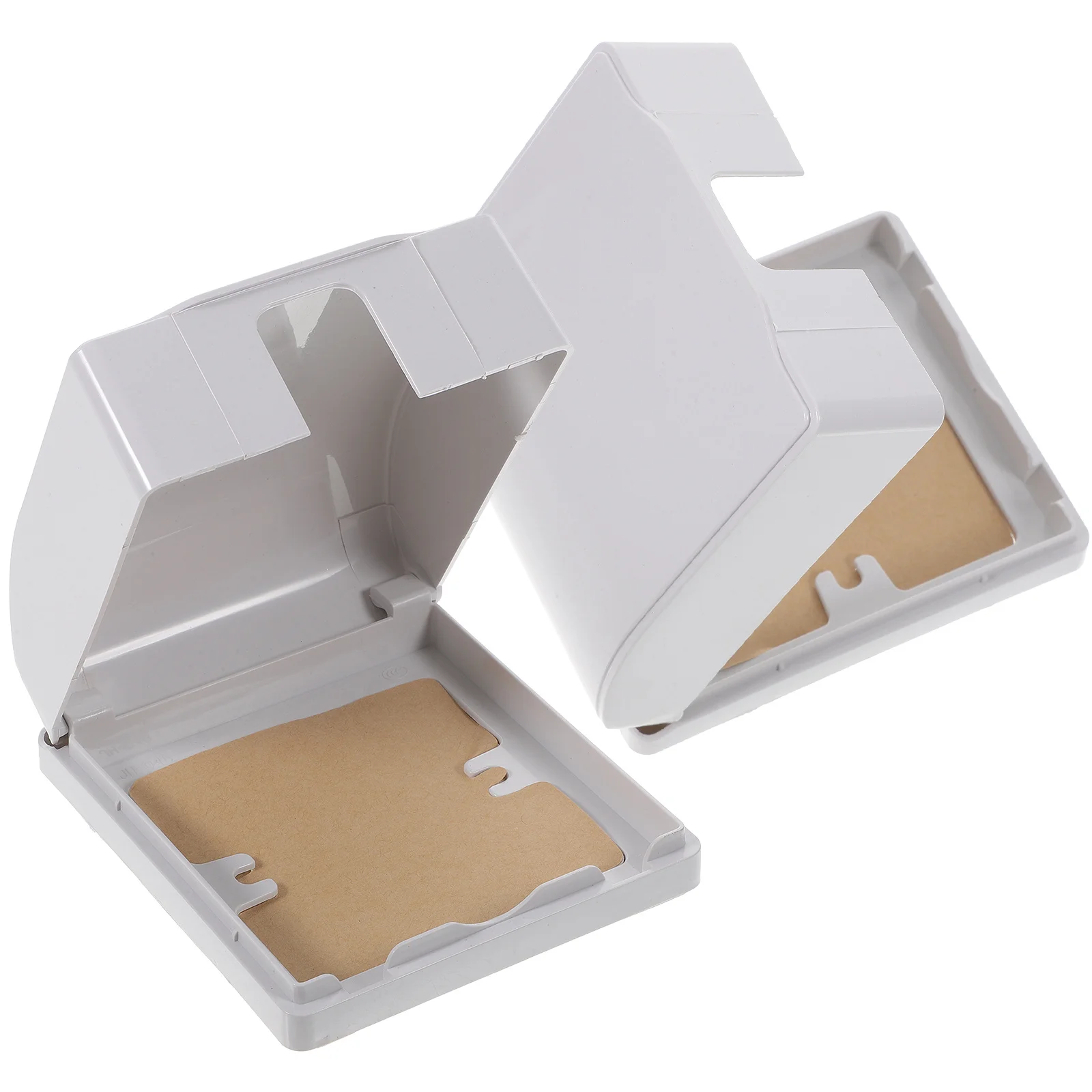 

2Pcs Waterproof Socket White Durable PVC Wall Plate Protector Safe for Home Office Hospital Guard