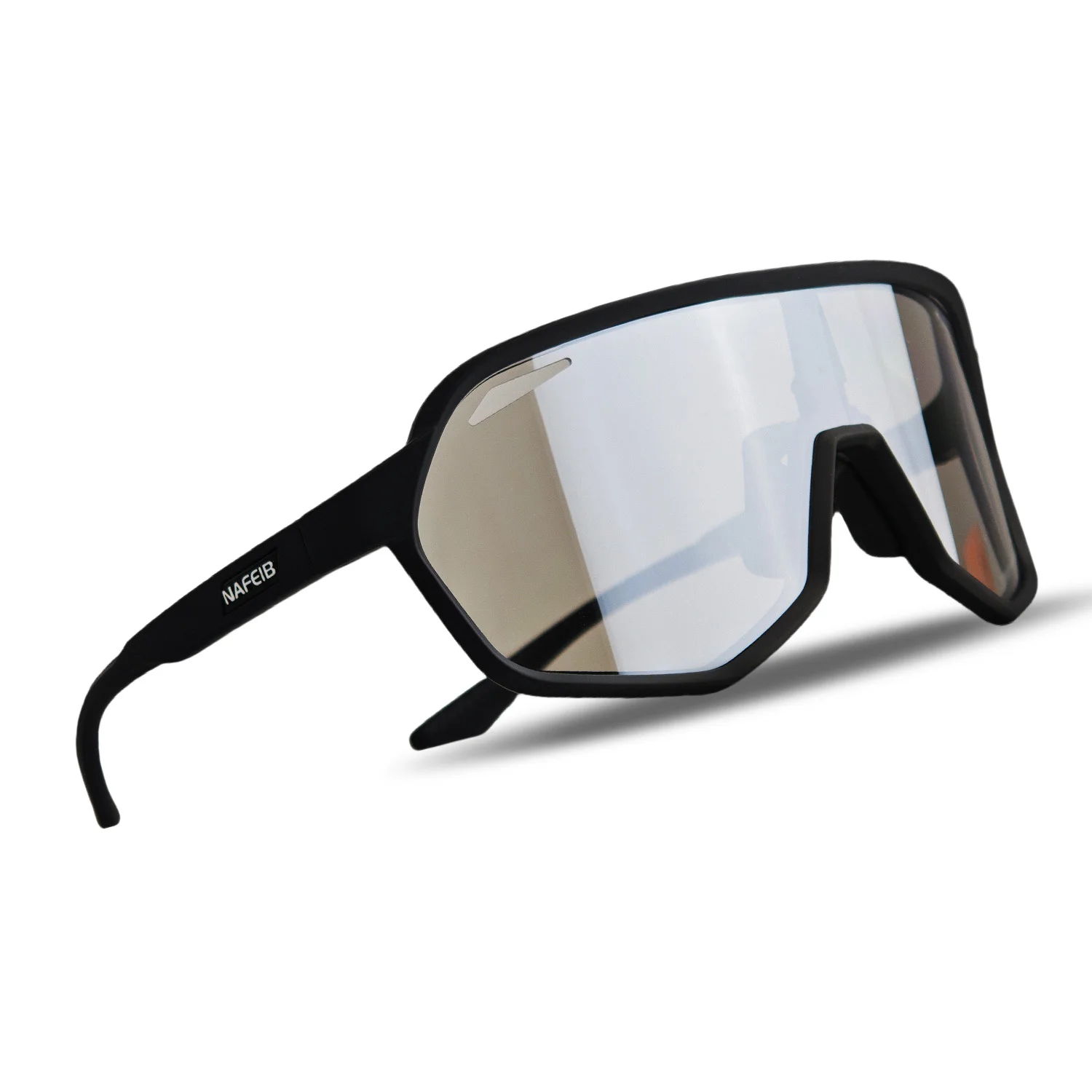 

NAFEIB New Outdoor Riding Sunglasses One-piece Bicycle Windscreen European and American MEN'S Sports Sunglasses Baseball Eyewear