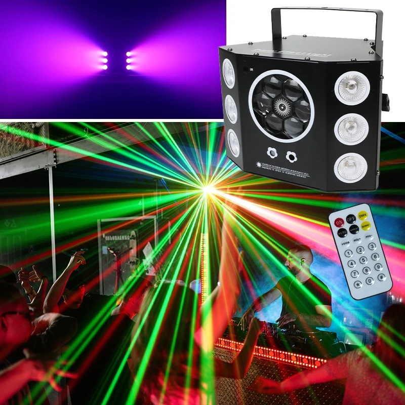 

Hot sell 80W DJ Disco Ball Lights 4-in-1 LED Bee Eye Rotation Party Lighting Effects for Parties Wedding Club-Sound Activated DX