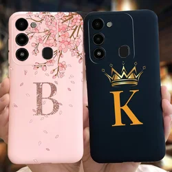 For Phone Cover Tecno Spark 8C Case KG5 Letters Cute Silicone Soft Back Cover For Tecno Spark Go 2022 Case KG5k Spark8C 8 C Capa