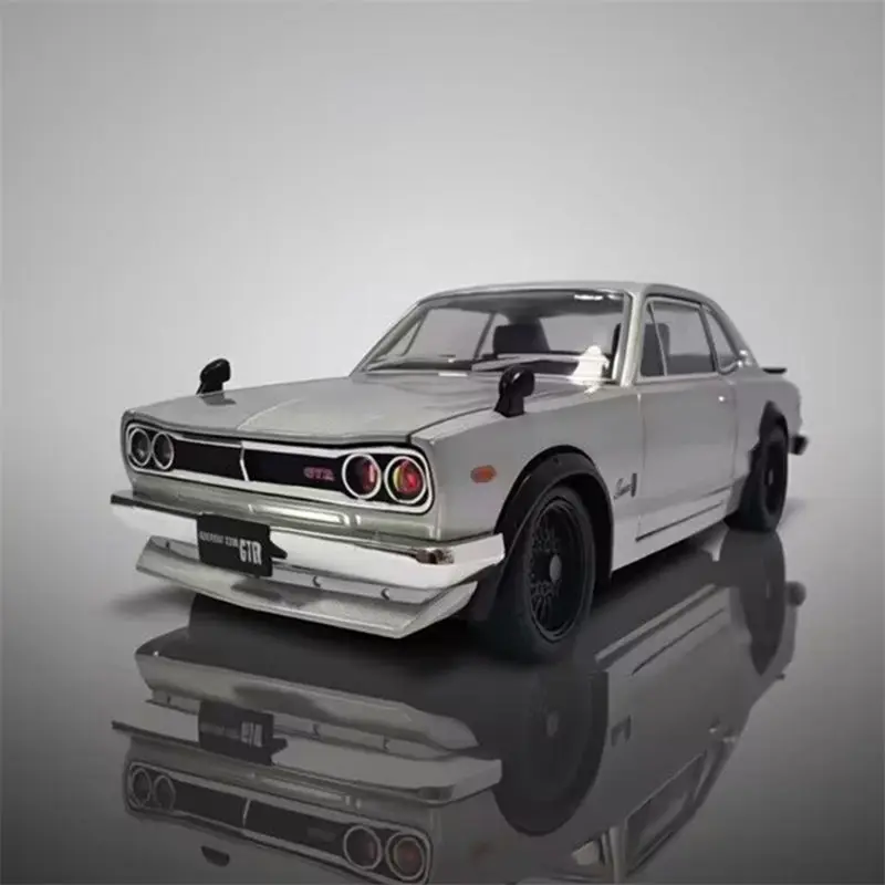 Modelo de Auto Deportivo Clásico Skyline 2000 GT-R de Aleación a Escala 1:22, Vehículo de Carreras de Metal Fundido a Presión, Modelo de Simulación con Sonido y Luz, Colección