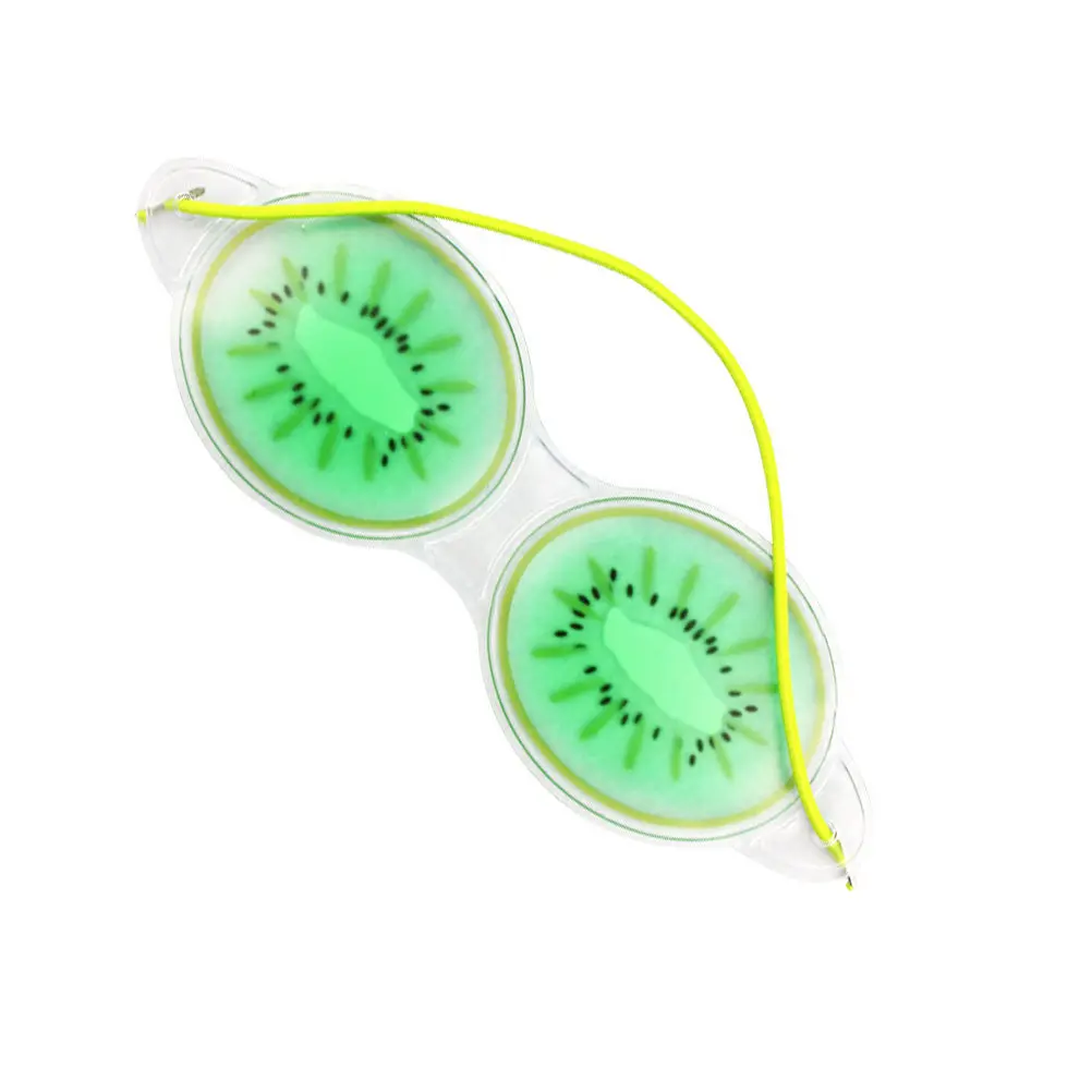 

Набор из 4-х охлаждающих и согревающих масок для глаз в форме фруктов, патчи для глаз с эффектом ледяного компресса для женщин, от темных кругов и отеков, зеленый цвет