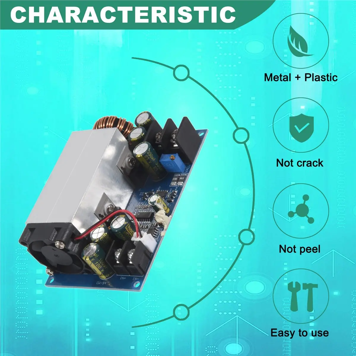 

A23G DC-DC Buck Converter 600W Buck Regulator Constant Voltage Constant Current DC 12-75V to 2.5-60V Adjustable Power Module